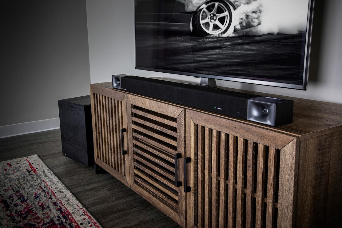Klipsch cinema sound bar 600 on cabinet best sound bar